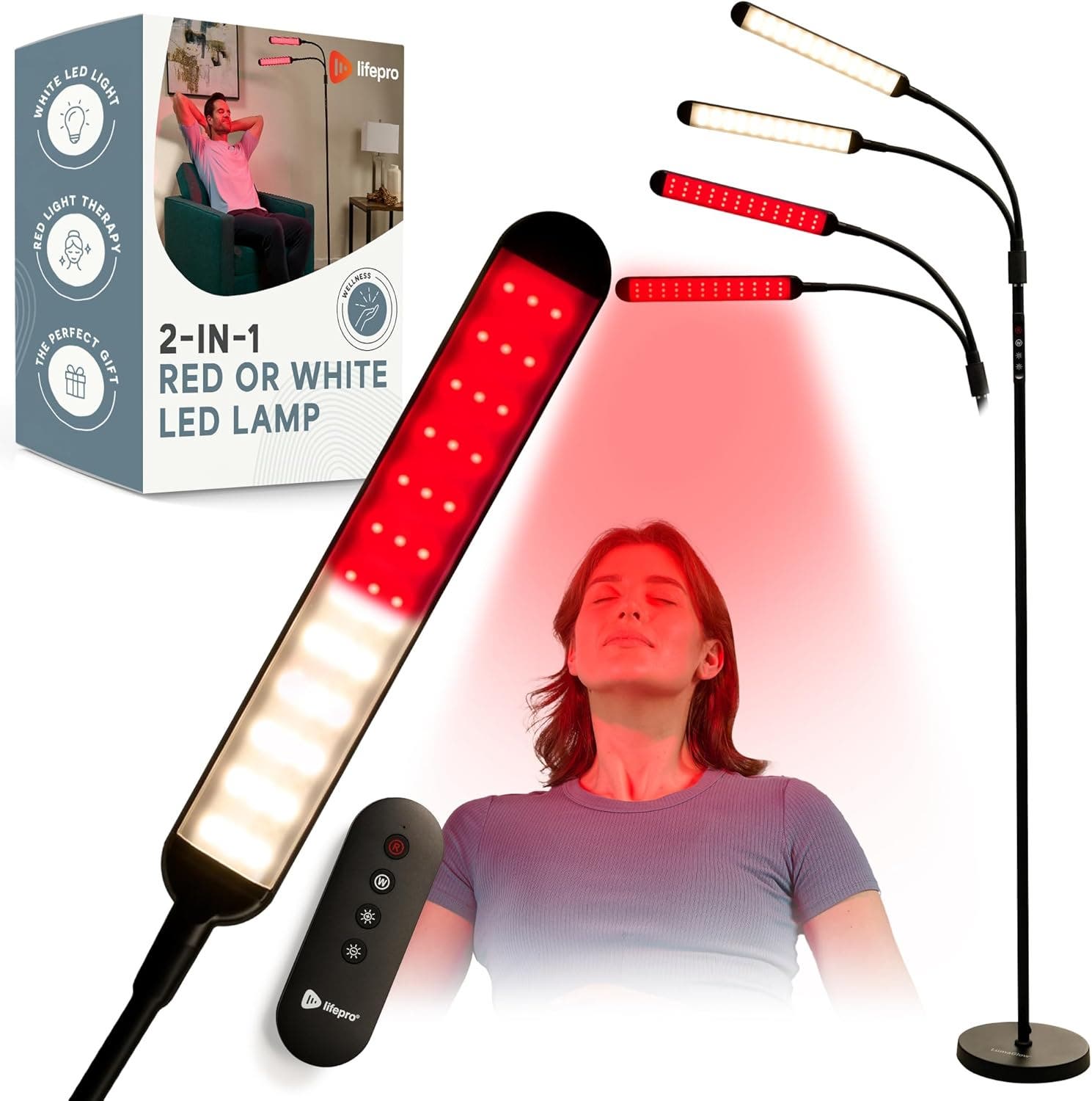 Red Light Therapy Lamp & Reading Lamp 850nm & 660nm Near Infrared