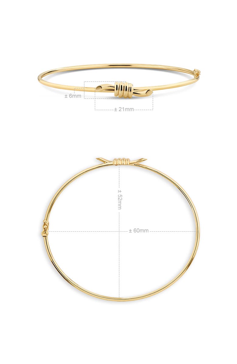 DEVATA Love Knot Bangle Bracelet in 14K Gold, 21mm, Alternate, color, Yellow Gold