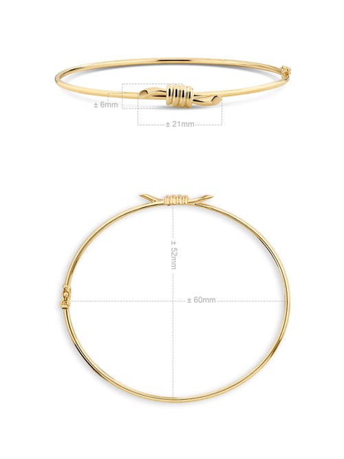 Devata Love Knot Bangle Bracelet In Gold