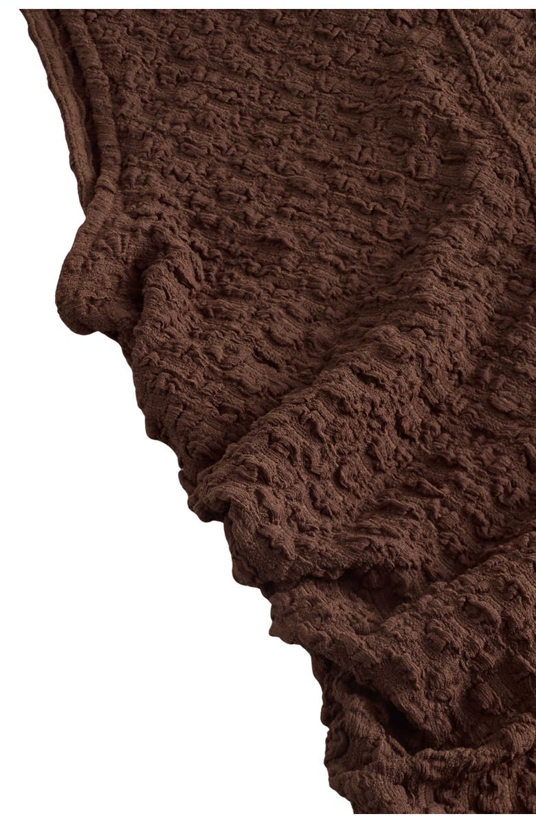 NEXT Crinkle Sleeveless Maxi Dress, Alternate, color, Brown