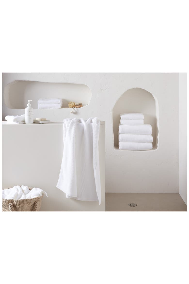 Soft Rib Bath Essentials (Nordstrom Exclusive), Alternate, color, WHITE