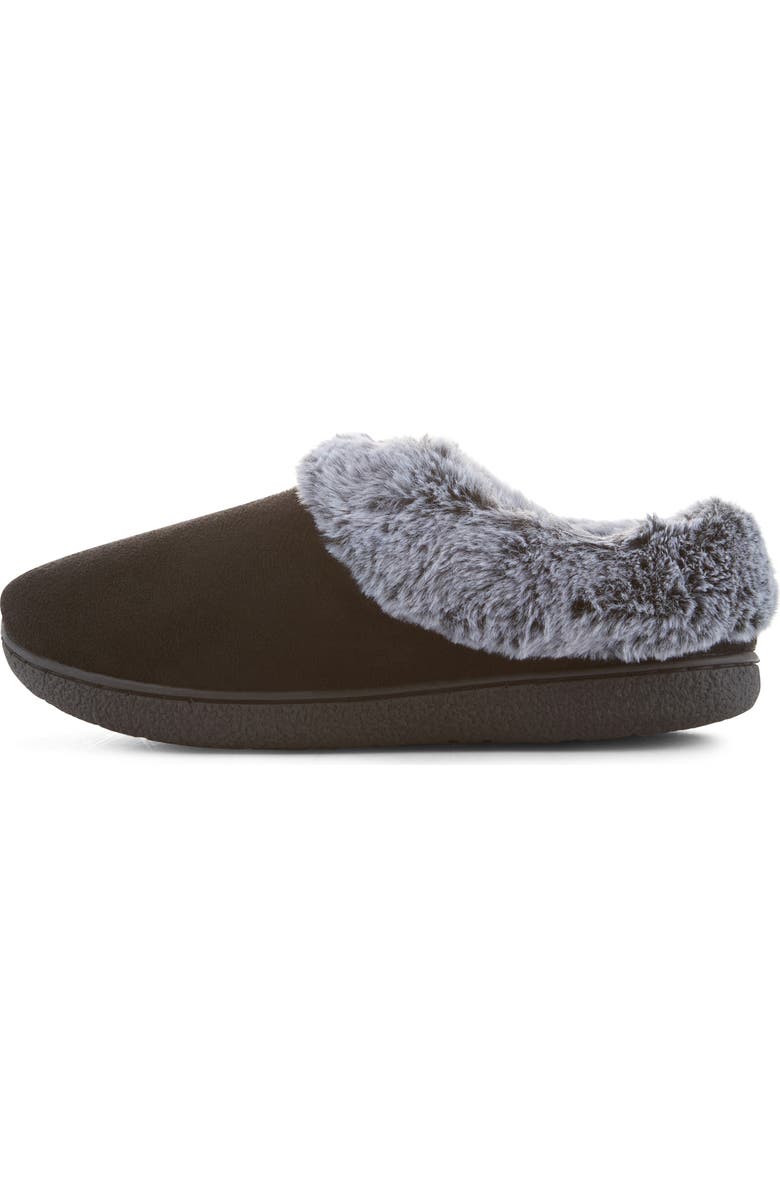 FLOOPI Slipper With Faux Fur Trim, Alternate, color, Black
