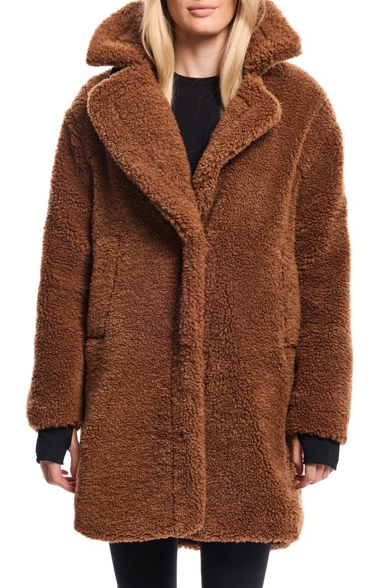 Faux Shearling Coat, Main, color, TEDDI