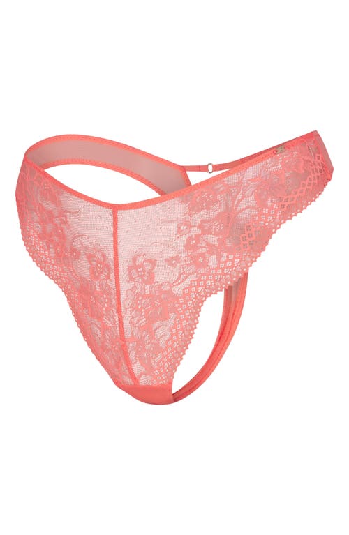 Savage X Fenty Top Drawer Lace Thong In Pink