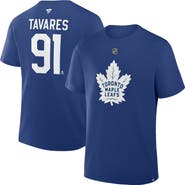 FANATICS Men's Fanatics John Tavares Blue Toronto Maple Leafs Authentic Stack Name & Number T-Shirt