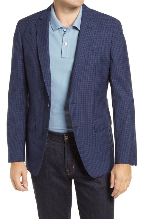 Hartlay Trim Fit Check Wool Sport Coat
