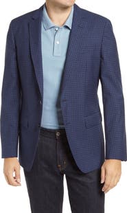 BOSS Hartlay Trim Fit Check Wool Sport Coat