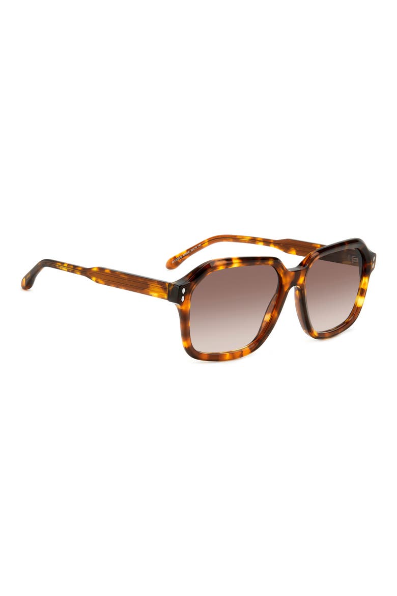 56mm Sqaure Sunglasses, Alternate, color, BROWN HAVANA