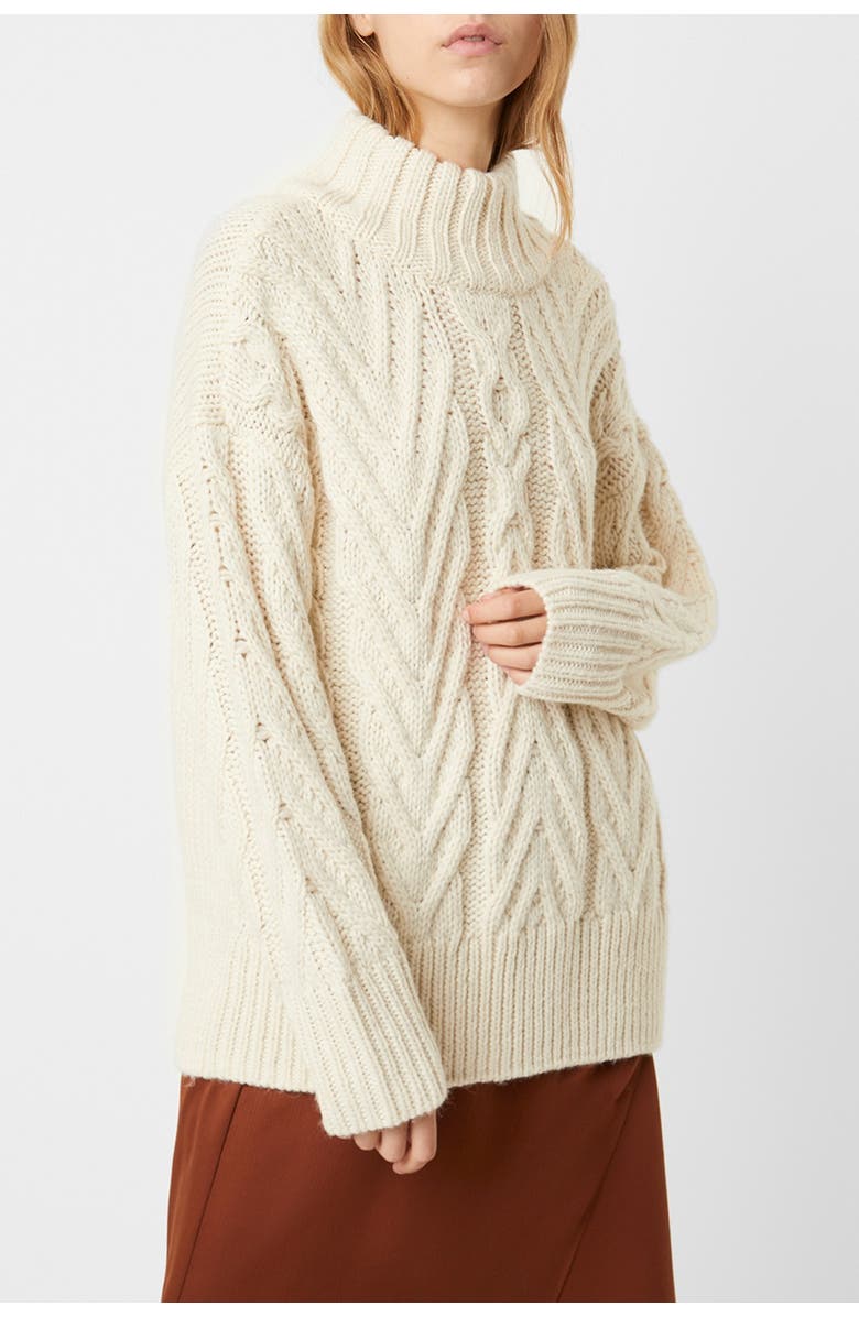 French Connection Nissa Cable Knit Pullover Sweater, Main, color, 
