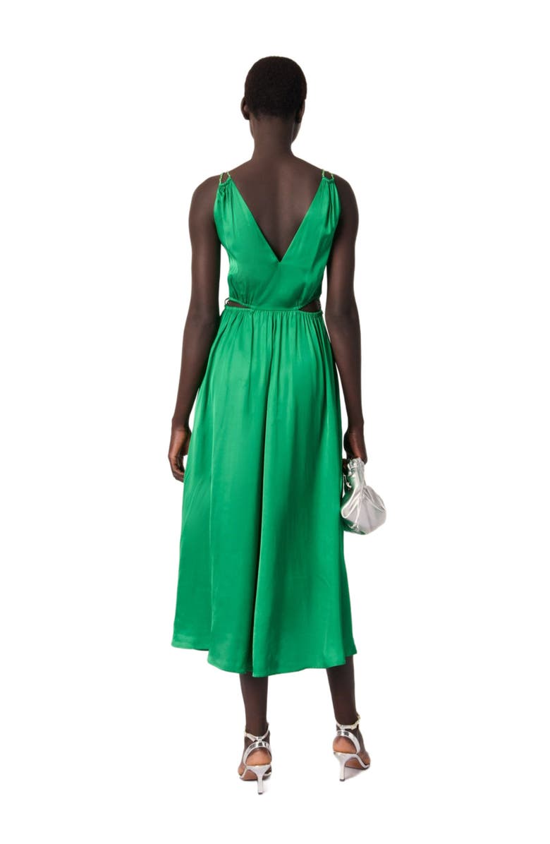 maje Satin-look maxi dress, Alternate, color, 