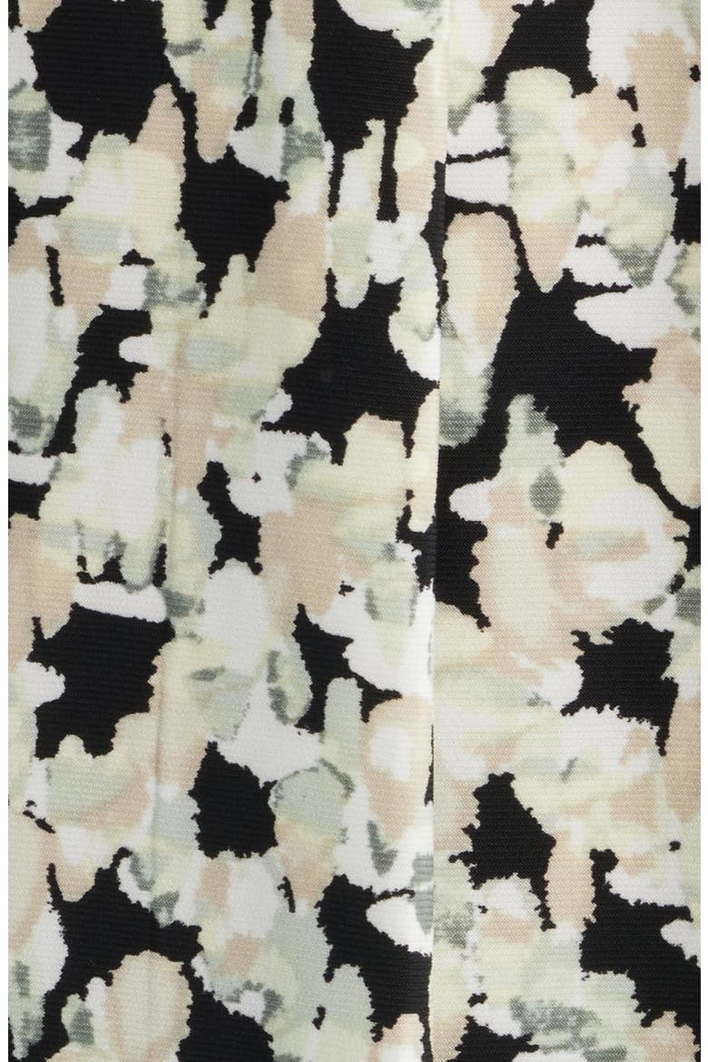 Print Pleat Three-Quarter Sleeve Top, Alternate, color, ANNE BLACK MULTI