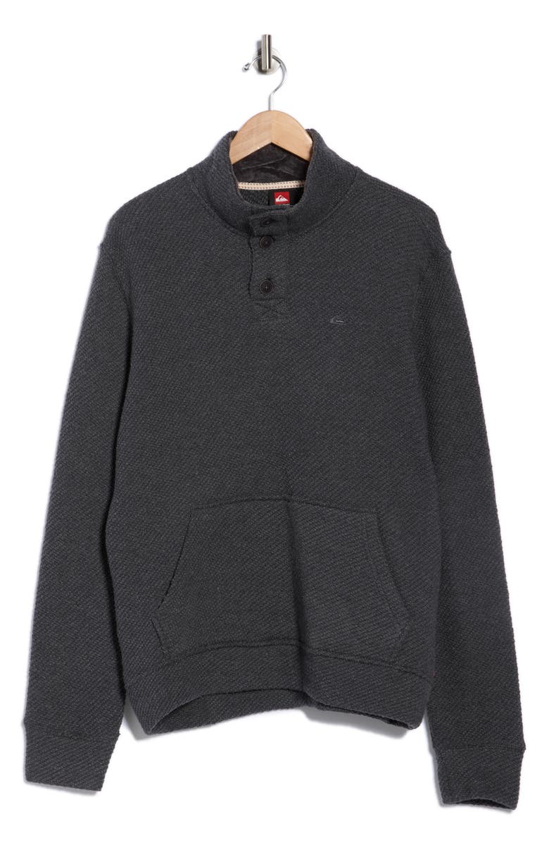 Quiksilver Hacci Faux Fur Lined Pullover, Alternate, color, Charcoal Heather