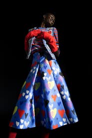 Maison Common Printed Micado Skirt Multi-color - Heart print