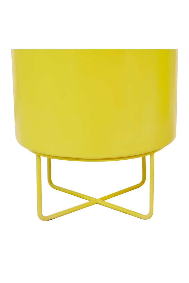 Yellow Metal Planter - Set of 2, Alternate, color, YELLOW