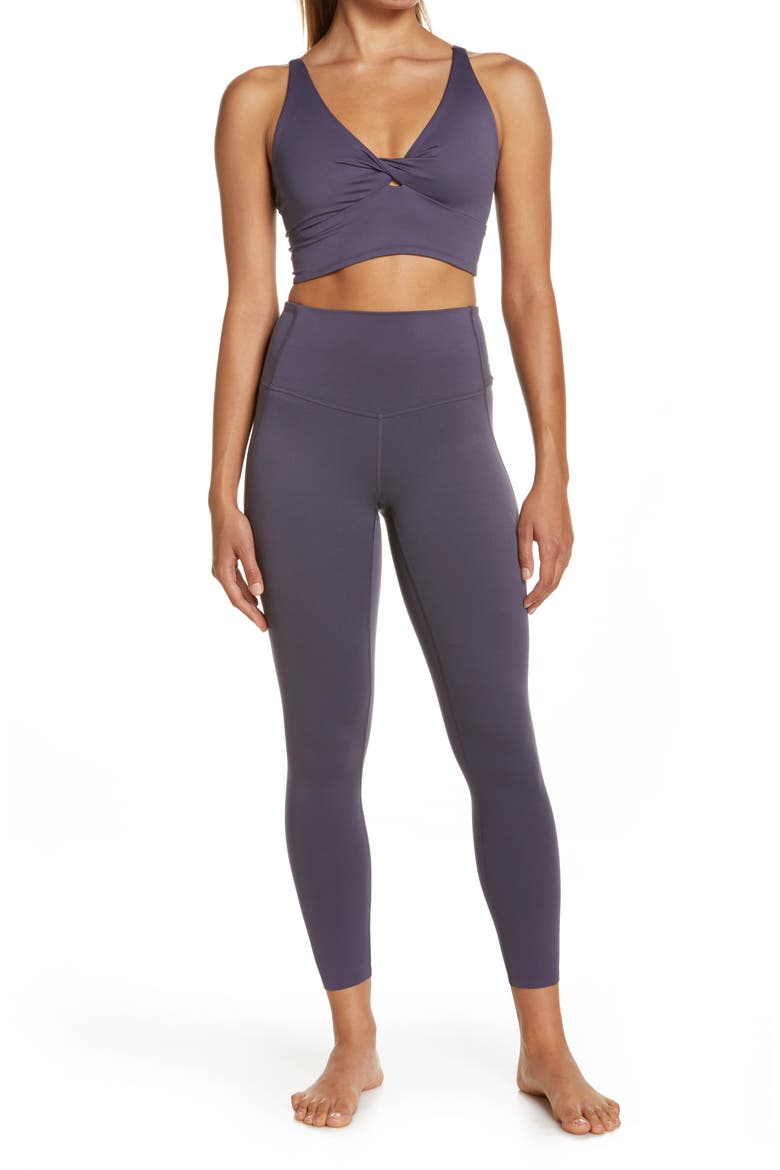 Twist Around Renew Sports Bra, Alternate, color, GREY STONE