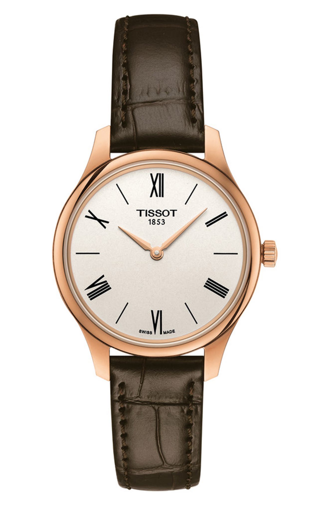 Tissot Women's Tradition Embossed Leather Strap Watch, 31mm