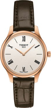 Tissot Women's Tradition Embossed Leather Strap Watch, 31mm