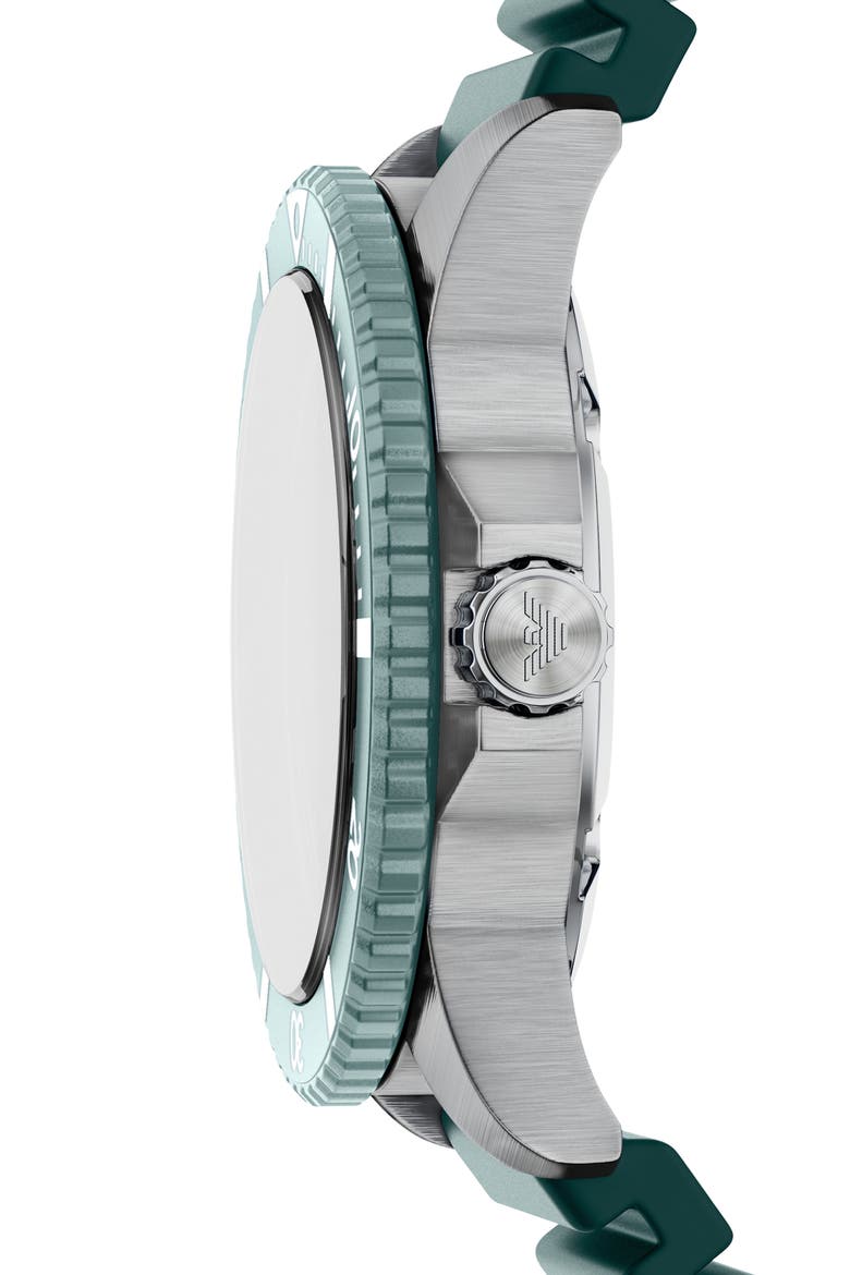 World Explorer Solar Silicone Strap Watch, 42mm, Alternate, color, GREEN