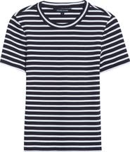 Veronica Beard Pruitt Stripe Stretch Cotton T-Shirt