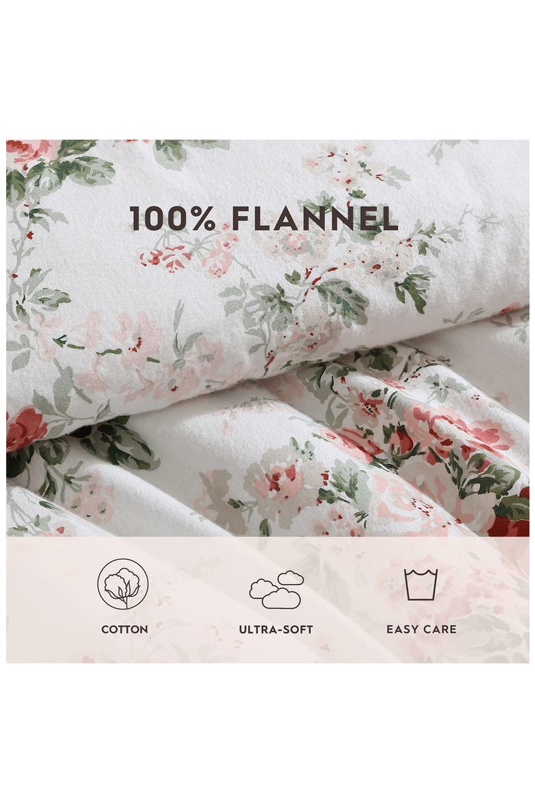 Ashfield 3-Piece Cotton Comforter & Sham Set, Alternate, color, RED/ GREEN