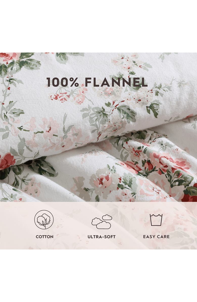 Laura Ashley Ashfield 3-Piece Cotton Comforter & Sham Set, Alternate, color, Red/ Green