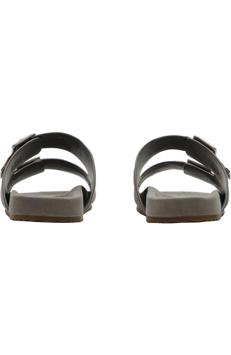 Burberry Check Suede Urchin Sandals, Alternate, color, Chino Grey
