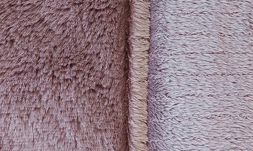 Saranoni Faux Fur Recieving Blanket In Purple