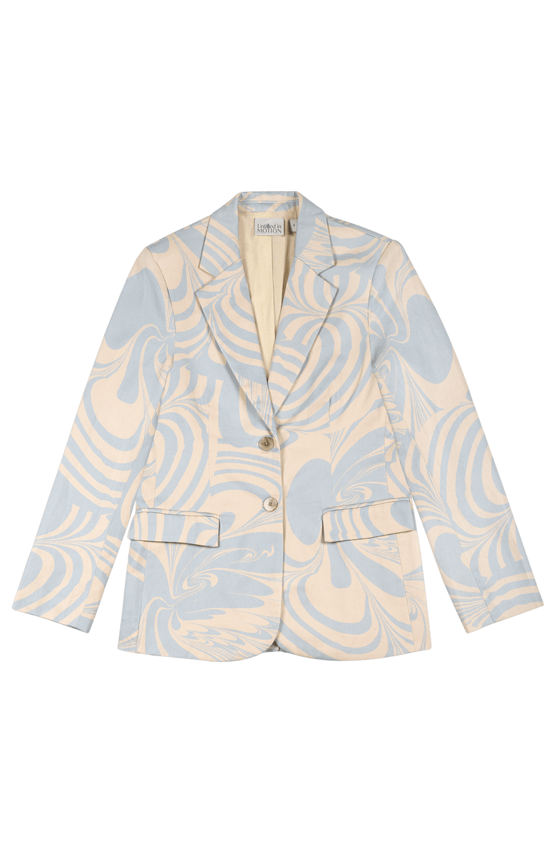 Untitled in Motion Bidran Tailored Single-Breasted Twill Blazer, Main, color, Nuva Sky