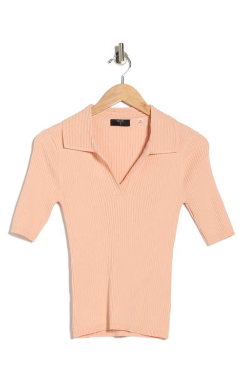 Elbow Length Sleeve Polo