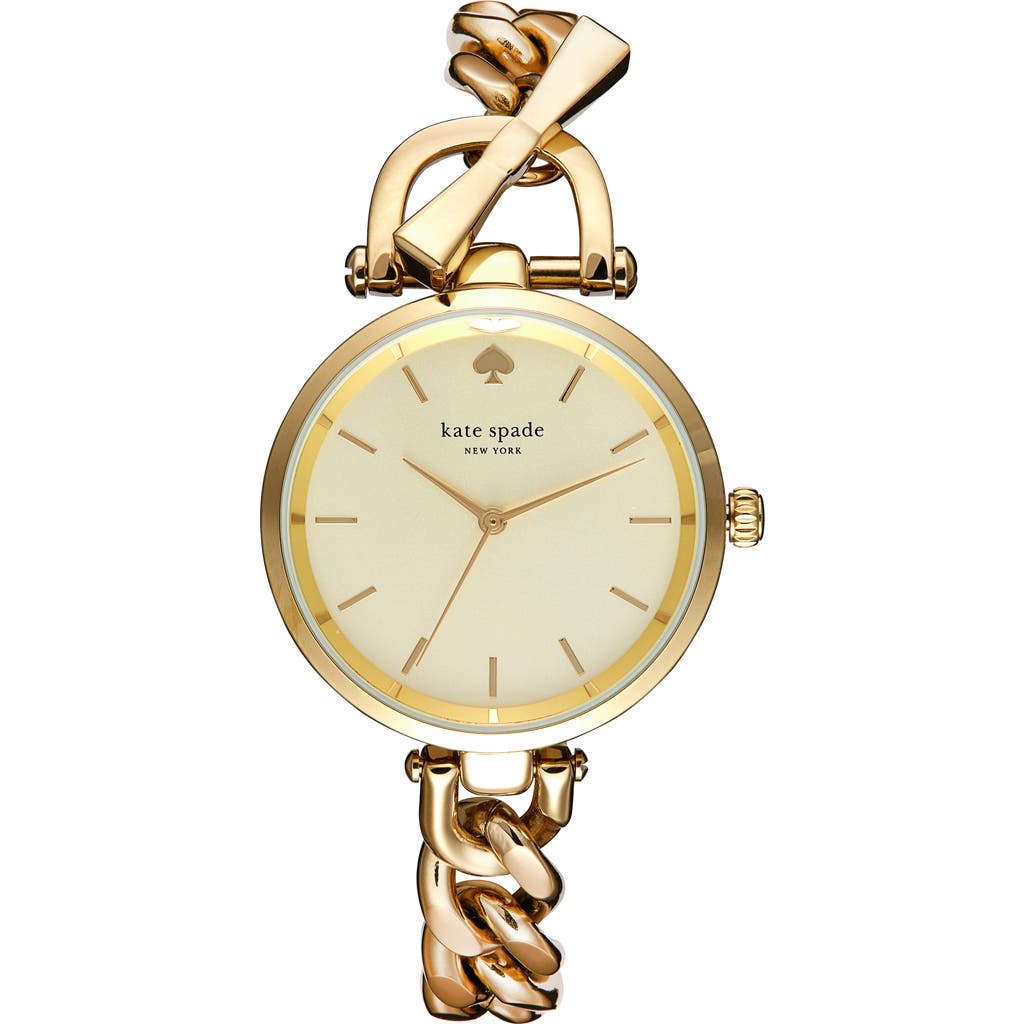 Shop Kate Spade New York Holland Chain Bracelet Watch, 34mm In Gold