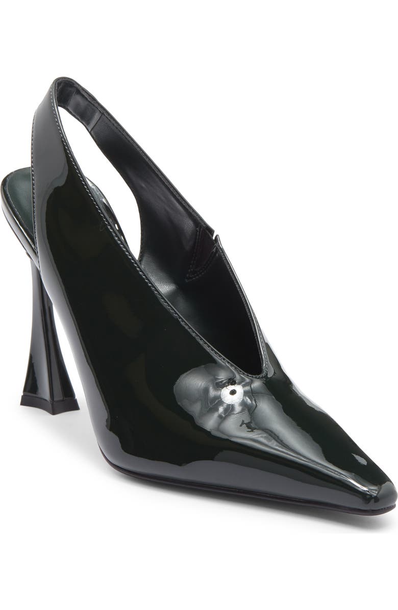 Jeffrey Campbell Alimony Slingback Pump, Main, color, Dark Green Patent