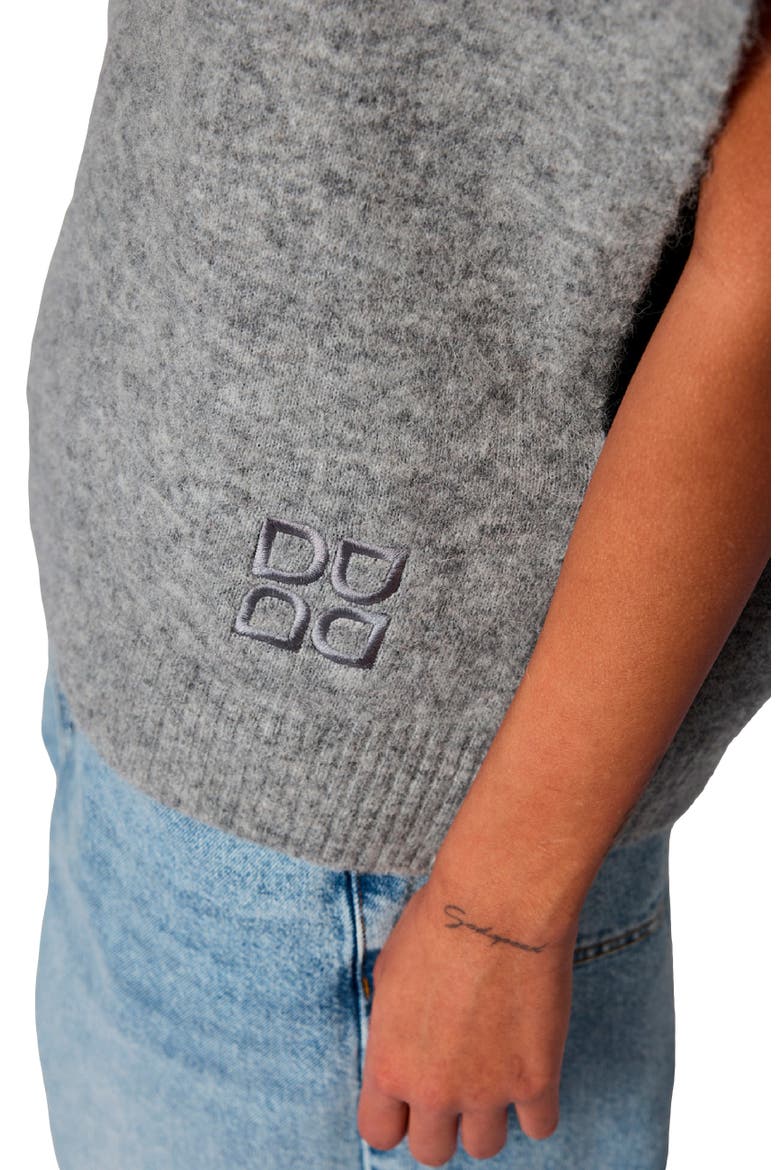 Frodie Mock Neck Draped Vest, Alternate, color, Grey Melange