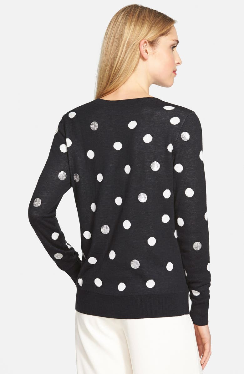 Halogen<sup>®</sup> Lace Appliqué Crewneck Sweater, Alternate, color, 