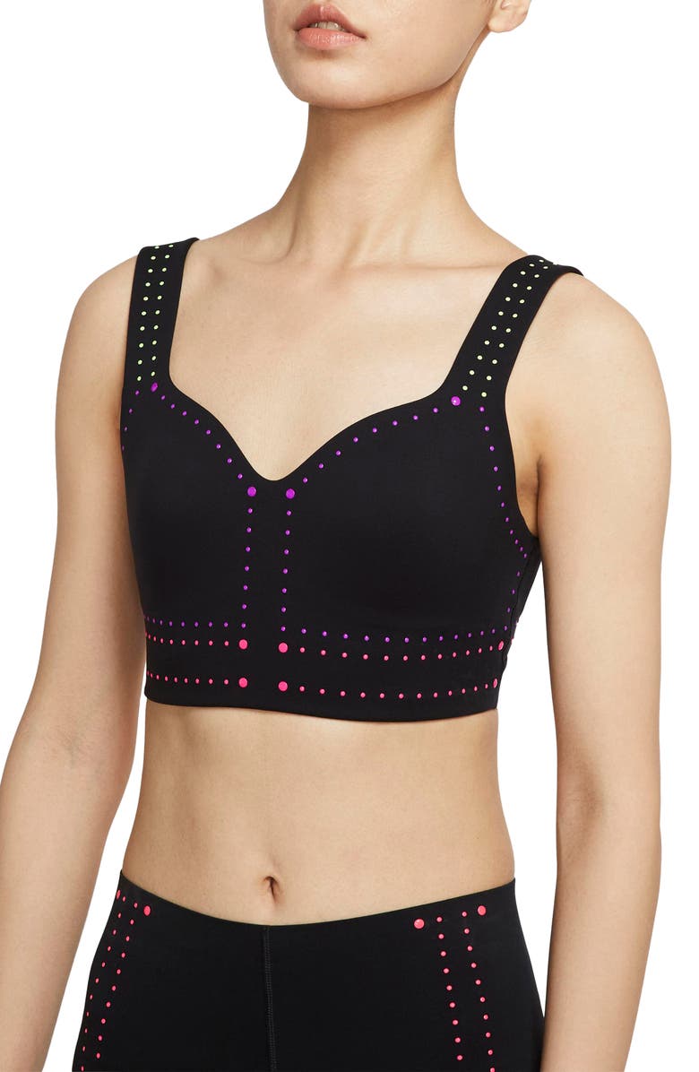 Nike Motion Adapt Neon Stud Sports Bra, Main, color,