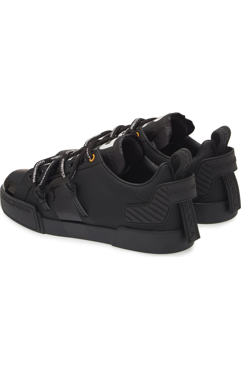 Dolce&Gabbana Portofino Leather Sneaker, Alternate, color, Black