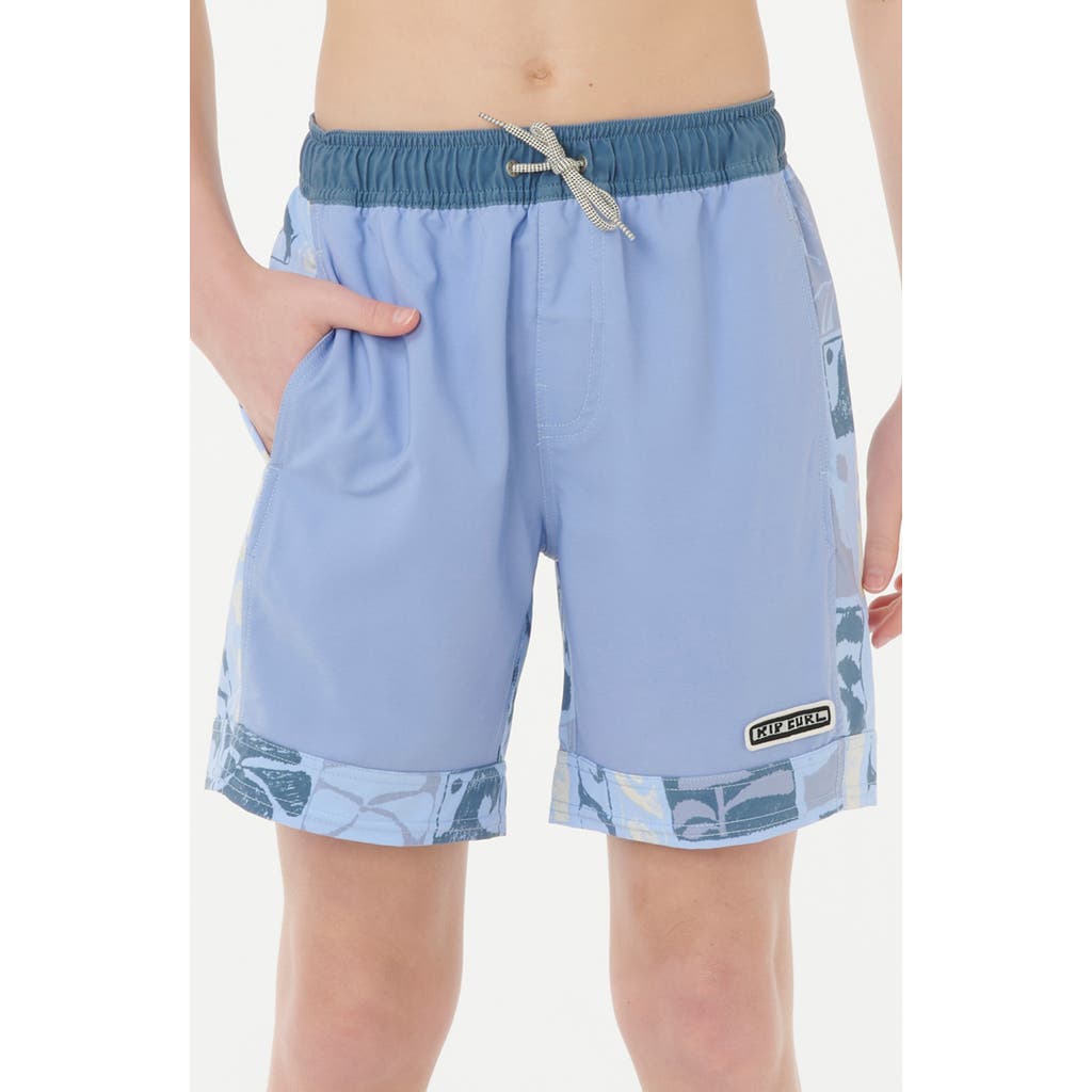Rip Curl Kids' Volley Swim Trunks In Blue