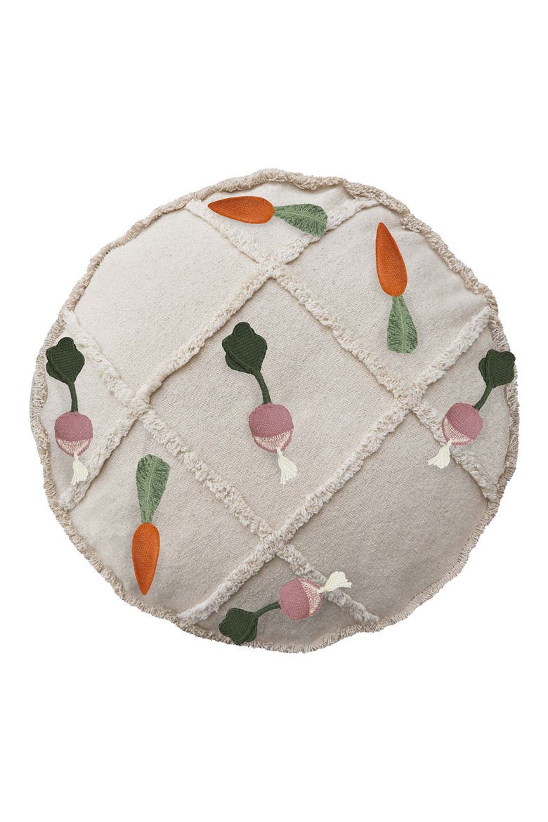 Tic-Tac-Toe Pouf, Alternate, color, NATURAL ORANGE DARK GREEN