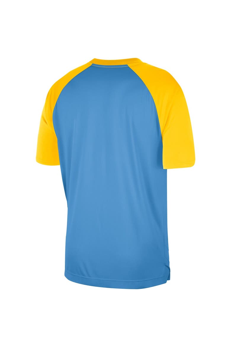 Men's Nike Blue/Gold Los Angeles Lakers 2021/22 City Edition Pregame Warmup Shooting T-Shirt, Alternate, color, Blue