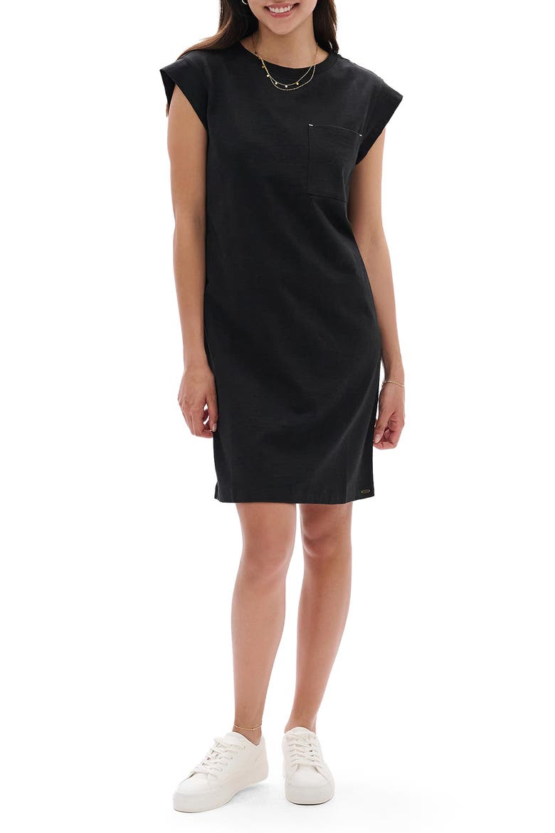 Pocket T-Shirt Dress, Main, color, CAVIAR