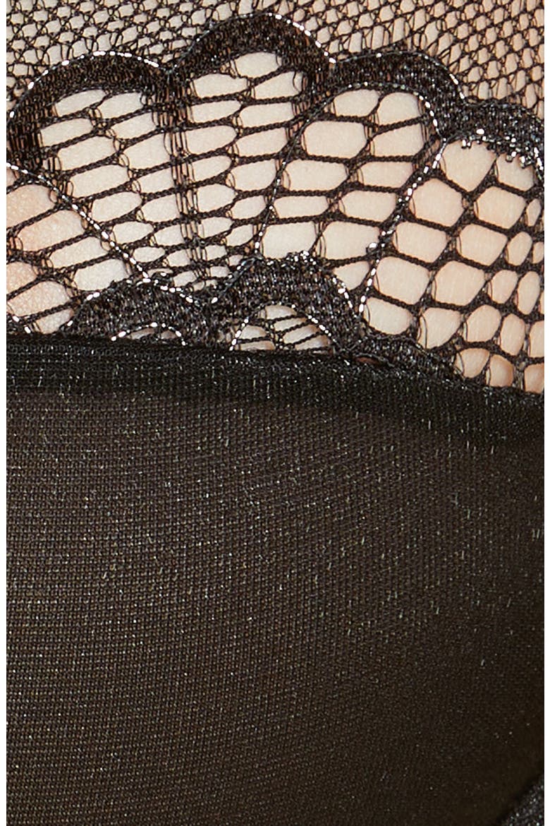 Embellished Strappy Underwire Bra & Panties, Alternate, color, BLACK