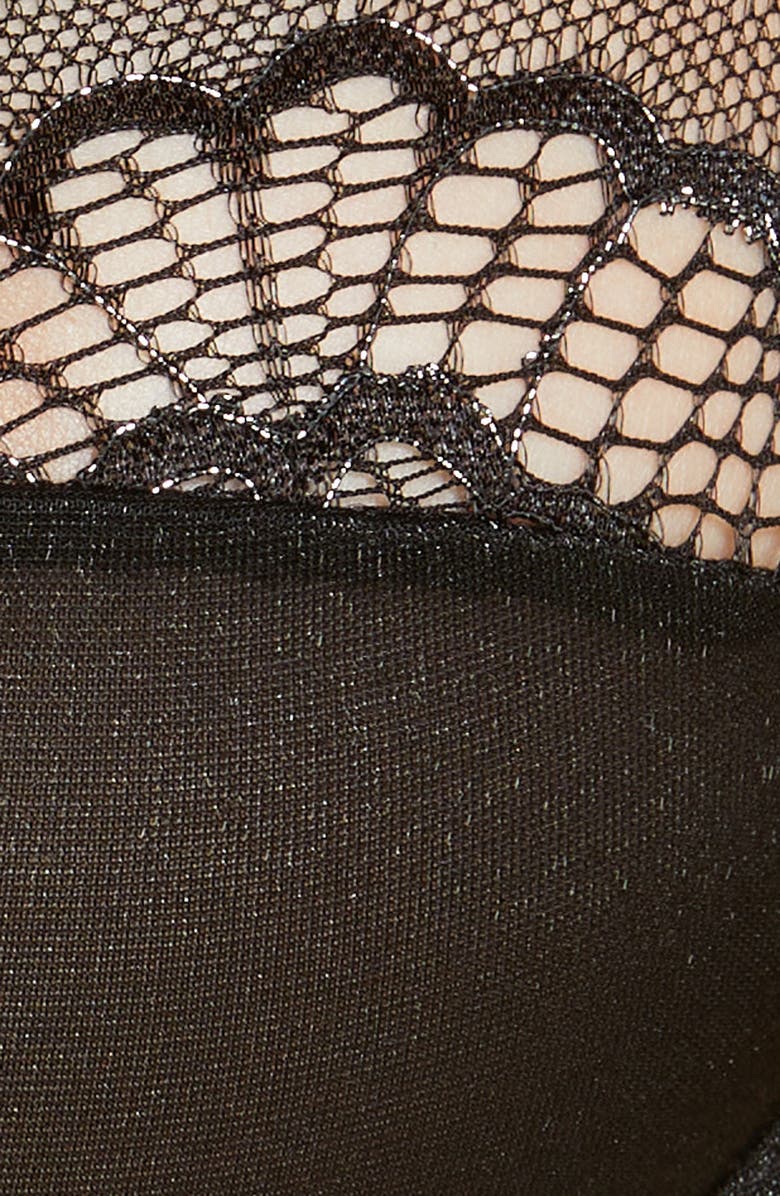 Coquette Embellished Strappy Underwire Bra & Panties, Alternate, color, Black