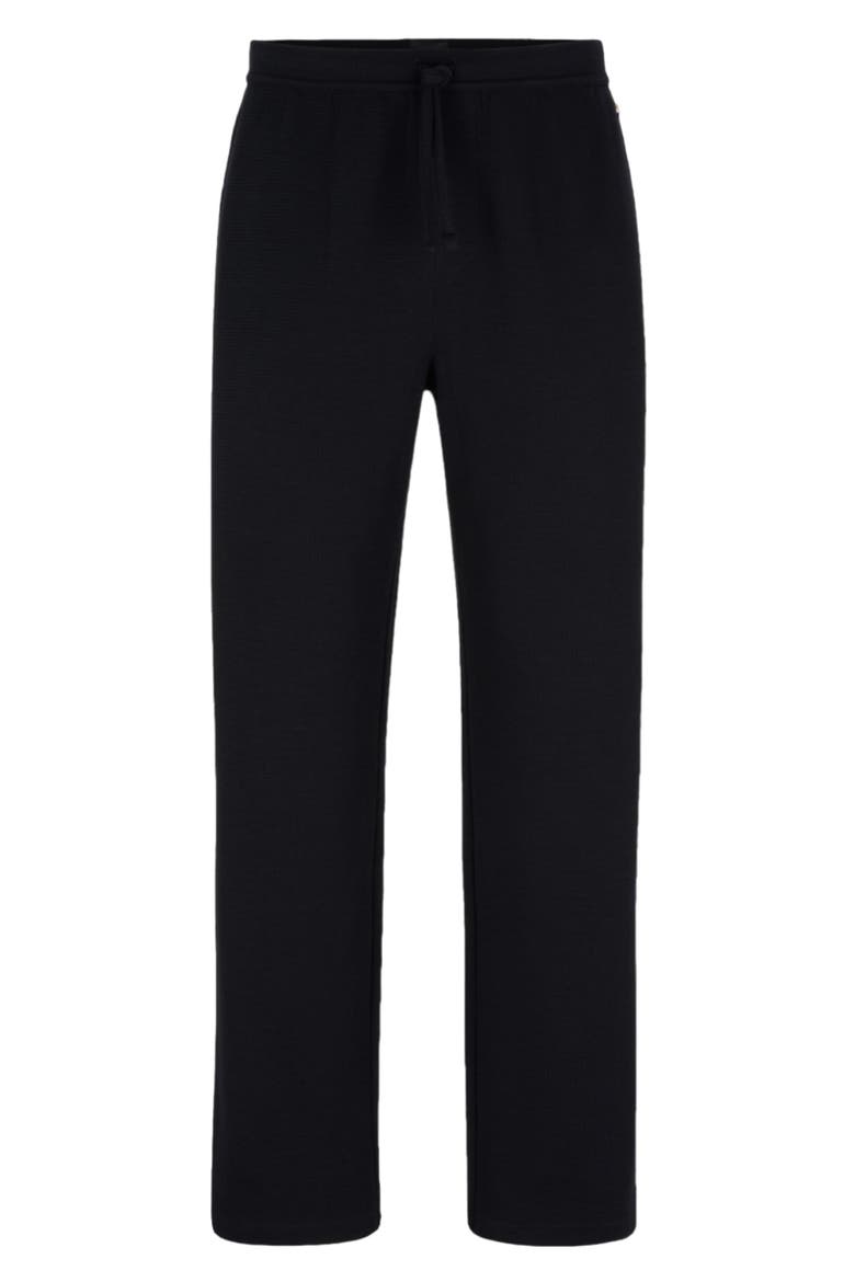 Waffle Cotton Blend Pajama Pants, Main, color, BLACK