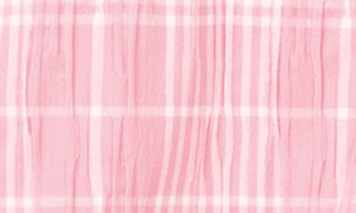 Foxcroft Faith Beach Plaid Button-up Tunic Shirt In Pink
