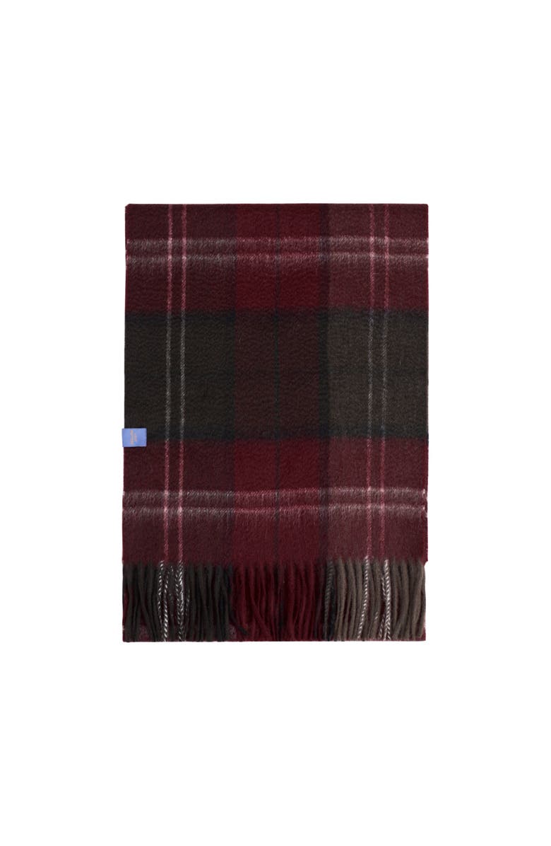 Lost Pattern "Plaid" Cashmere Scarf, Main, color, Dark Red