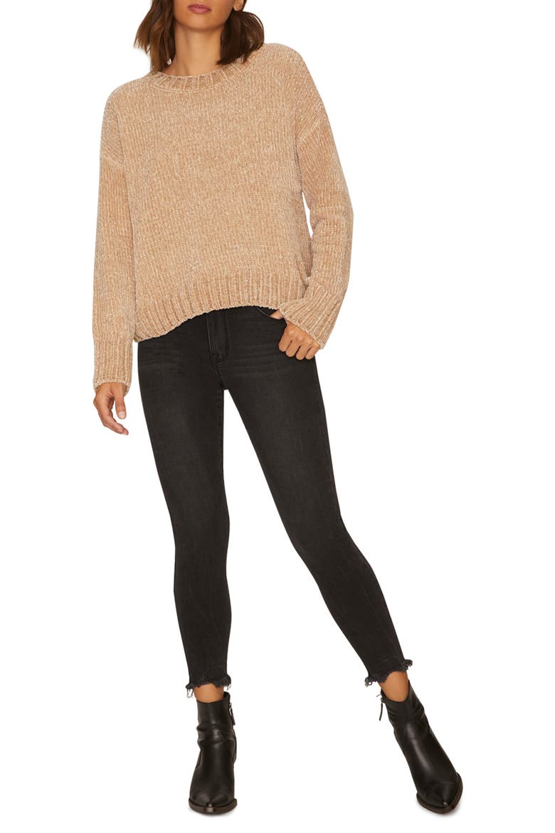CHENILLE PULLOVER, Alternate, color, CHAMPAGNE