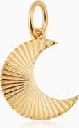 Oradina 14K Yellow Gold Moonburst Charm Pendant