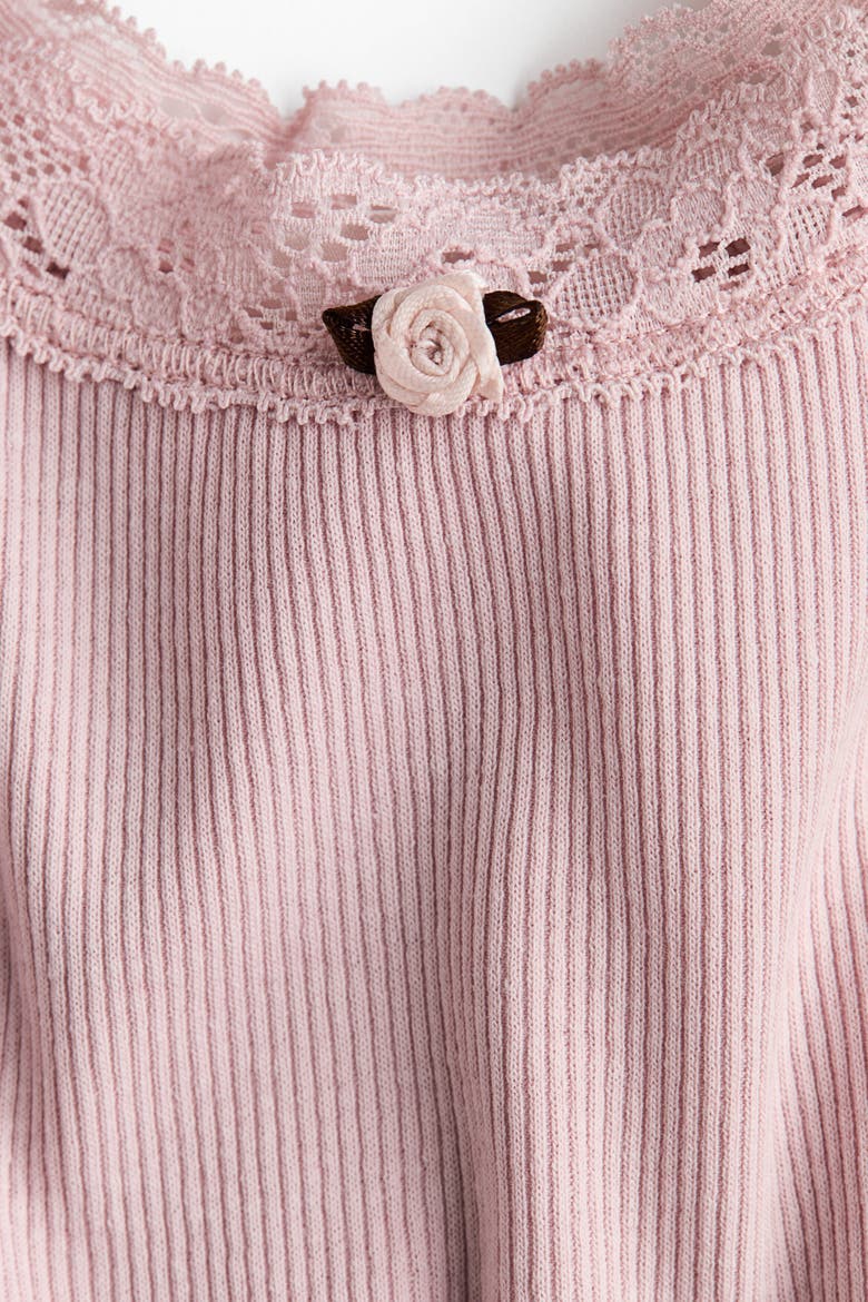 Mama Ribbed Jersey Nightdress, Alternate, color, Light pink