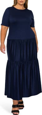L I V D Jourdan Tiered Maxi Dress