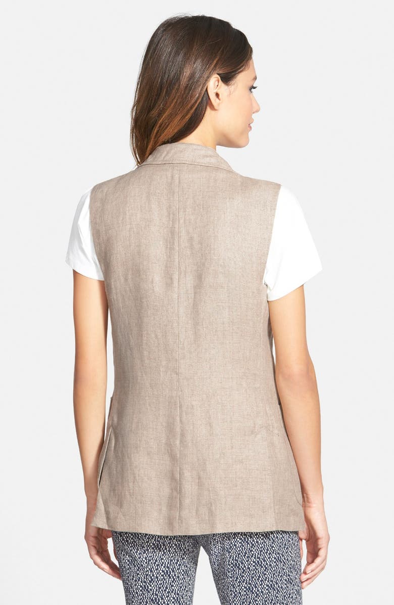 Max Mara Weekend Max Mara 'Zona' Linen Vest, Alternate, color, 