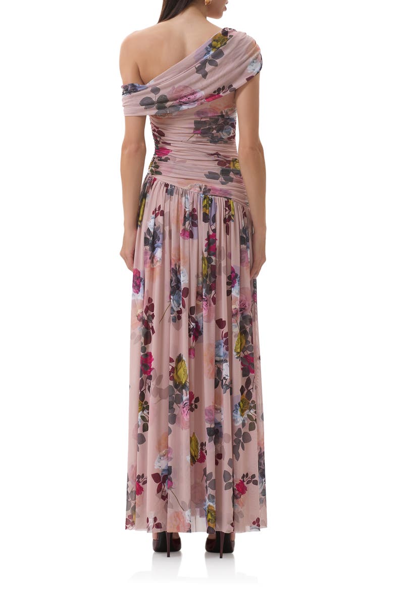 Marietta Asymmetric Floral Print Dress, Alternate, color, PHOTO ROSE